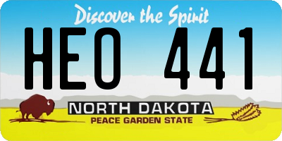 ND license plate HEO441