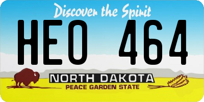 ND license plate HEO464