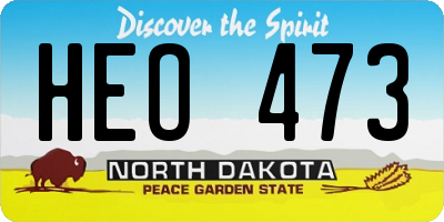 ND license plate HEO473