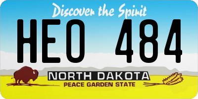ND license plate HEO484