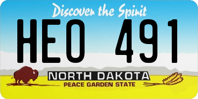 ND license plate HEO491