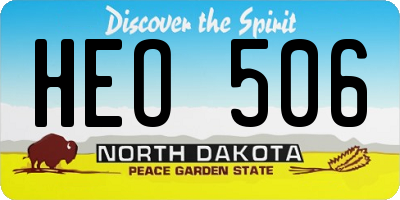 ND license plate HEO506