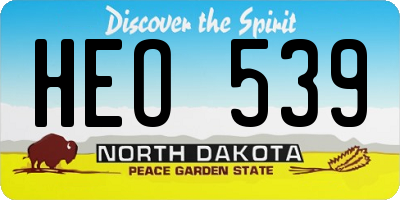 ND license plate HEO539