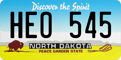 ND license plate HEO545
