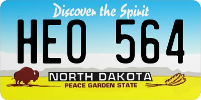 ND license plate HEO564