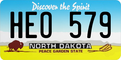 ND license plate HEO579