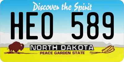 ND license plate HEO589