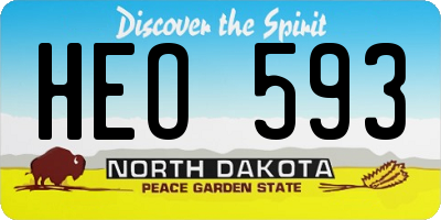ND license plate HEO593