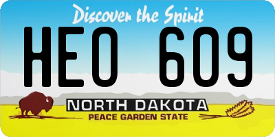 ND license plate HEO609