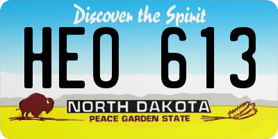 ND license plate HEO613