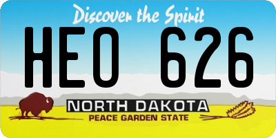 ND license plate HEO626