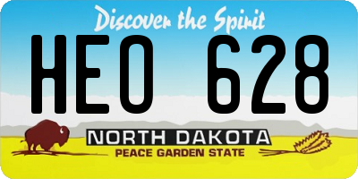 ND license plate HEO628