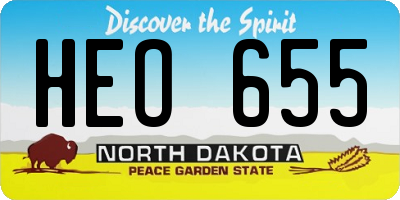 ND license plate HEO655