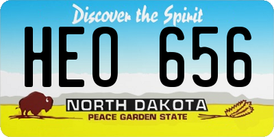 ND license plate HEO656