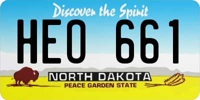 ND license plate HEO661