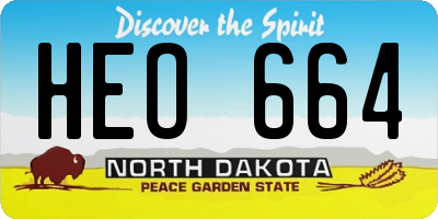 ND license plate HEO664