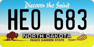 ND license plate HEO683