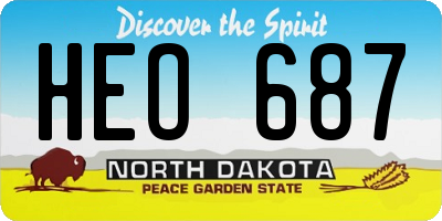 ND license plate HEO687
