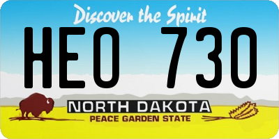 ND license plate HEO730