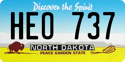ND license plate HEO737