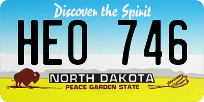 ND license plate HEO746