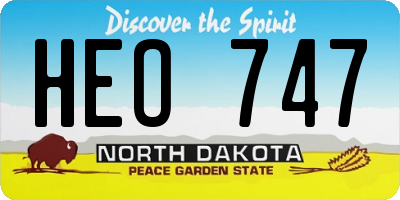 ND license plate HEO747
