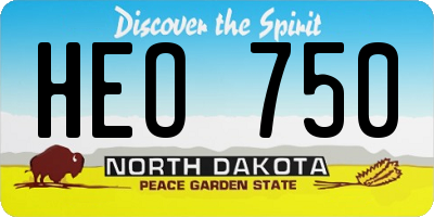 ND license plate HEO750