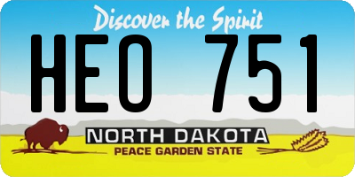 ND license plate HEO751