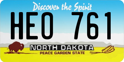 ND license plate HEO761