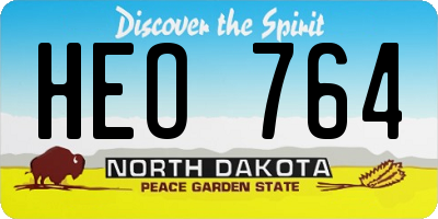 ND license plate HEO764
