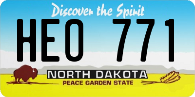 ND license plate HEO771