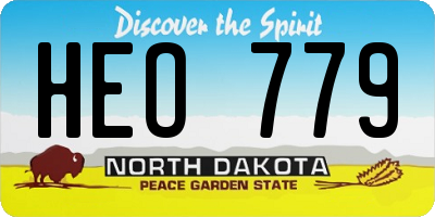 ND license plate HEO779
