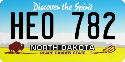 ND license plate HEO782