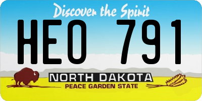 ND license plate HEO791