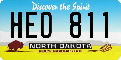 ND license plate HEO811