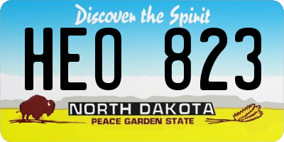 ND license plate HEO823
