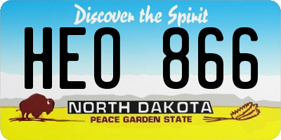 ND license plate HEO866