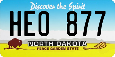 ND license plate HEO877