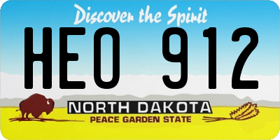 ND license plate HEO912