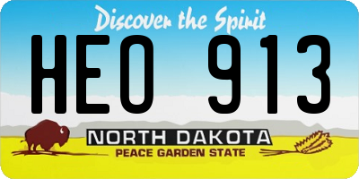 ND license plate HEO913