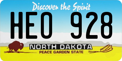 ND license plate HEO928