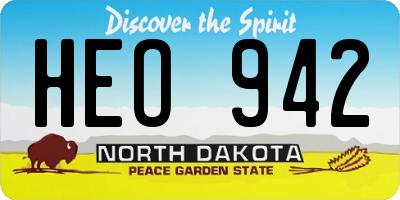 ND license plate HEO942