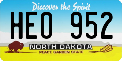 ND license plate HEO952