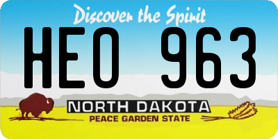 ND license plate HEO963