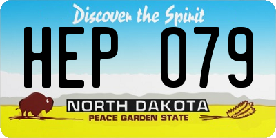 ND license plate HEP079