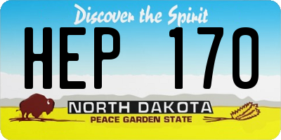 ND license plate HEP170