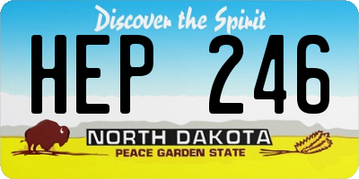 ND license plate HEP246