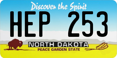 ND license plate HEP253