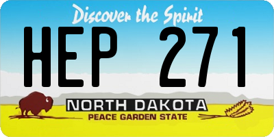 ND license plate HEP271
