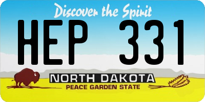 ND license plate HEP331